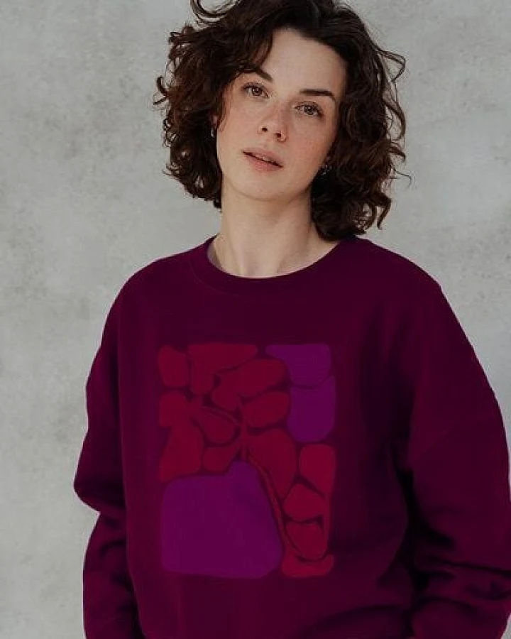 Kultgut Artdesign - Biofair- Kuscheliger Sweater im Boxistyle / Love Field