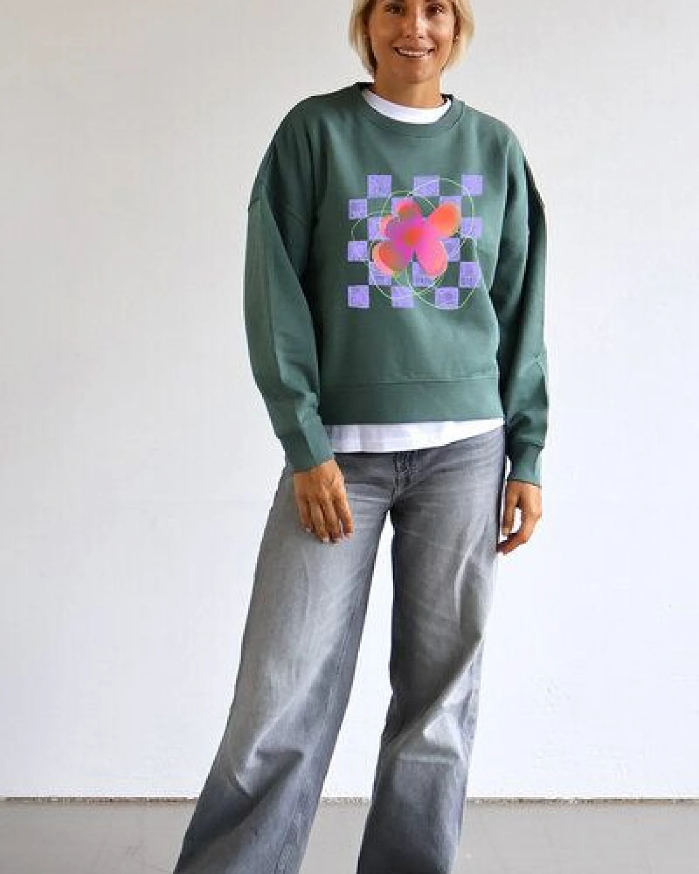 Kultgut Artdesign - Biofair- Pulloversweater im Boxistyle / Dopamin Shot – Ansicht 2