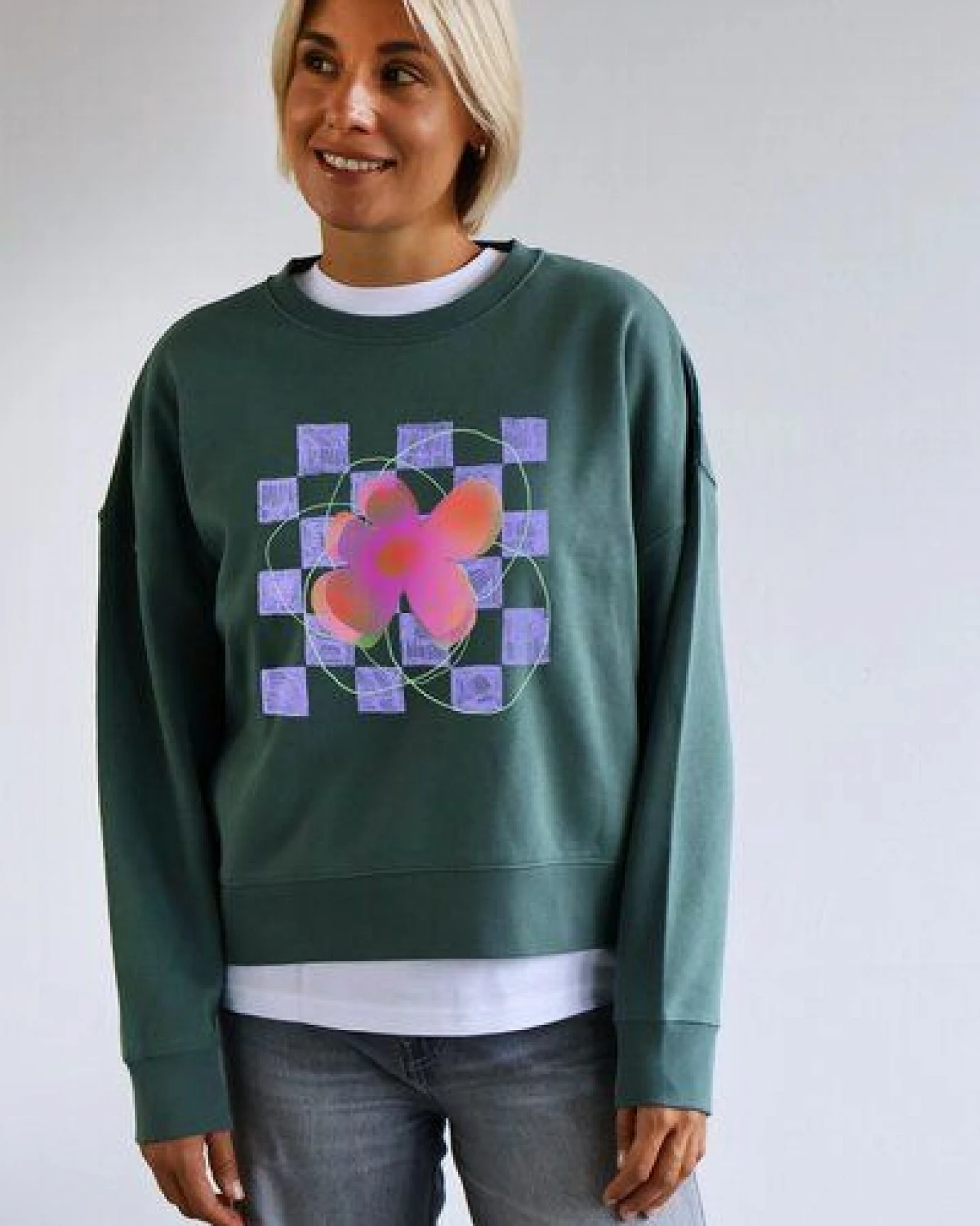 Kultgut Artdesign - Biofair- Pulloversweater im Boxistyle / Dopamin Shot – Ansicht 3