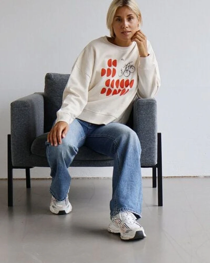 Kultgut Artdesign - Biofair- Pulloversweater im Boxistyle / Tomatored