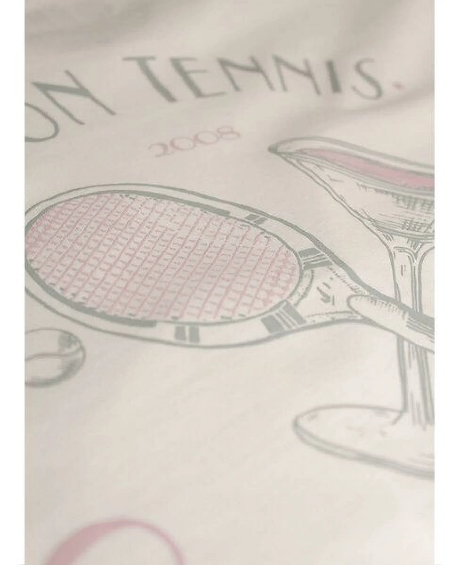 FÄDD Damen T-Shirt Rundhals aus Bio-Baumwolle "Neon Tennis Club" Creme Weiß – Ansicht 4