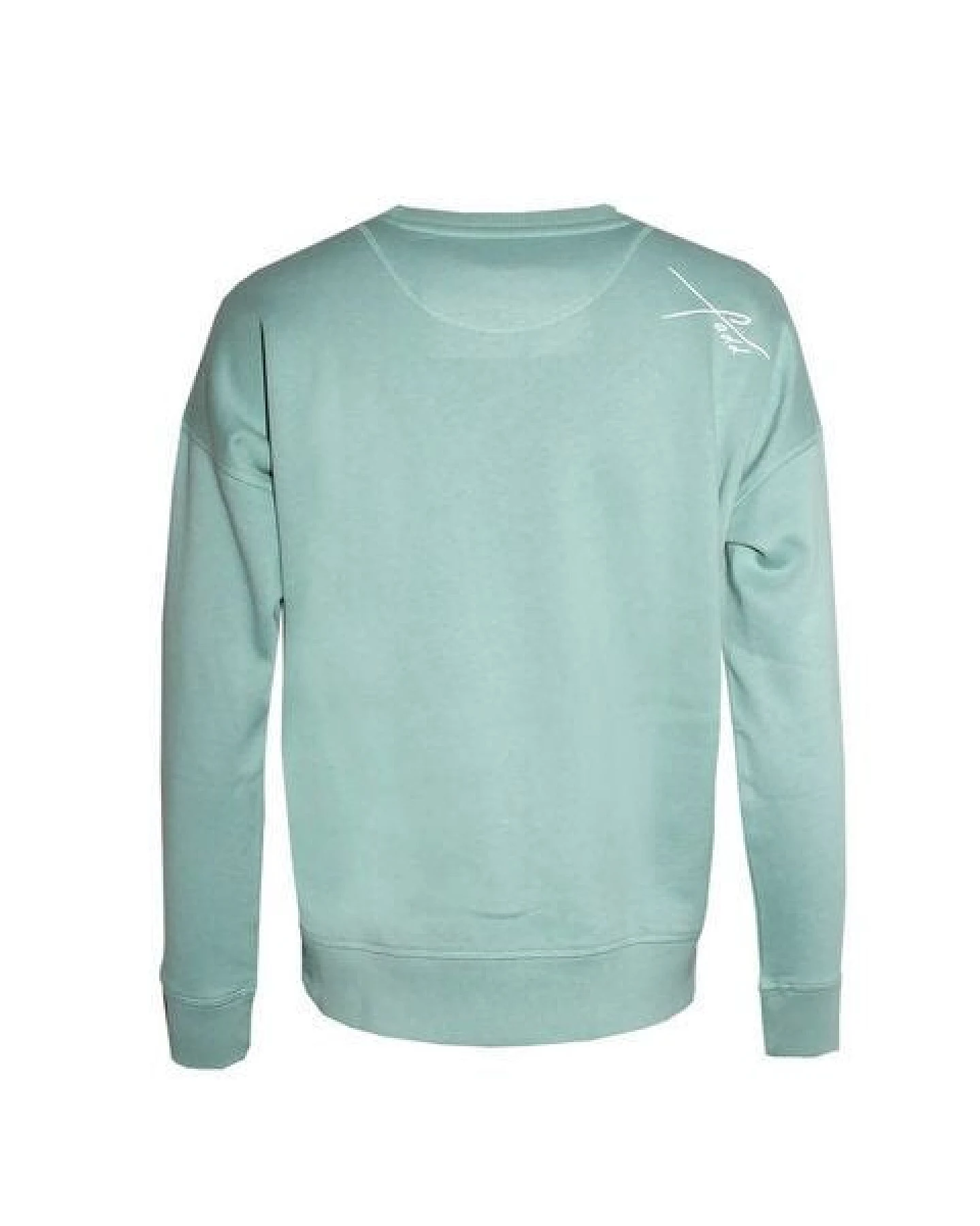 FÄDD Damen Sweatshirt Pullover aus Bio-Baumwolle "weißer V BT" Grün – Ansicht 3
