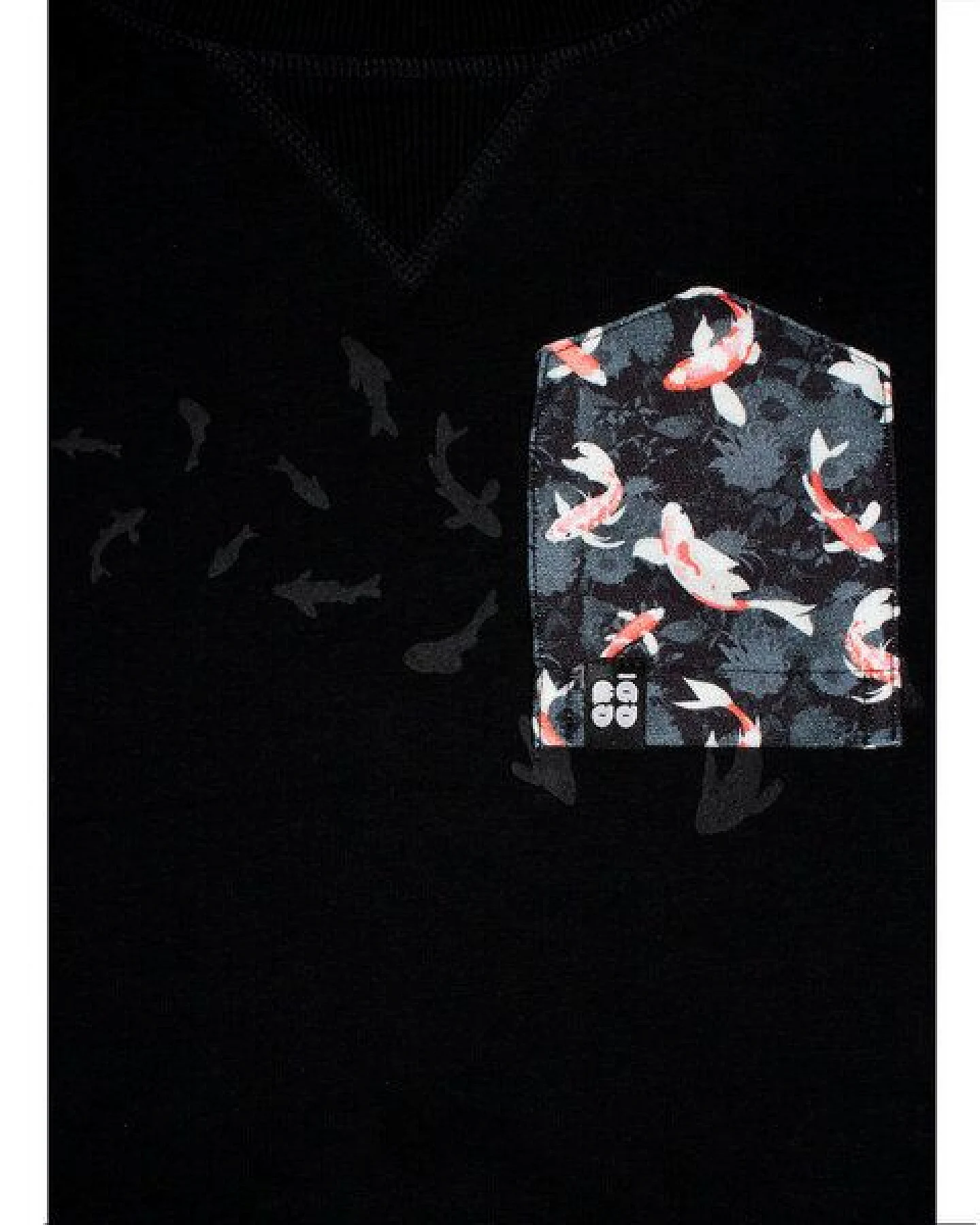 FÄDD Damen Sweatshirt Pullover aus Bio-Baumwolle "Bit Koi BT" Schwarz – Ansicht 2