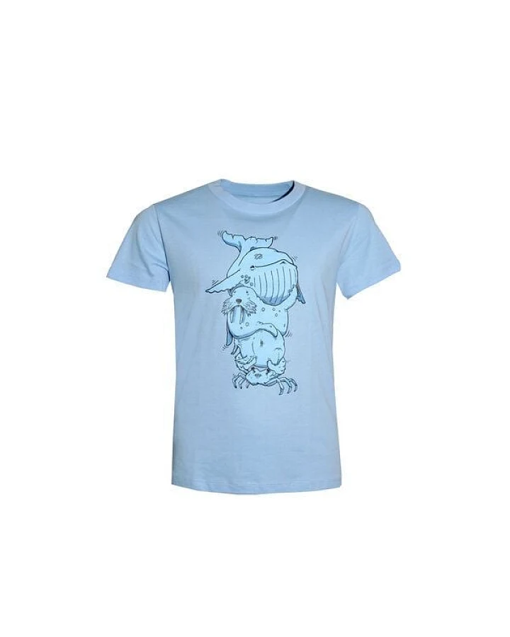 FÄDD Kinder T-Shirt Rundhals Bio-Baumwolle Die Kieler Seemusikanten Blau