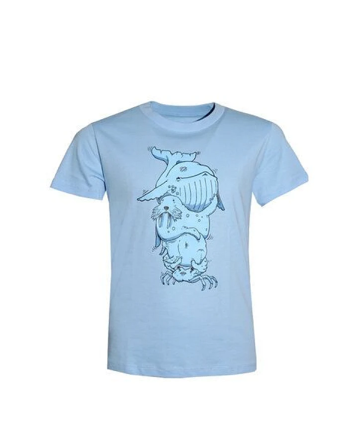 FÄDD Kinder T-Shirt Rundhals Bio-Baumwolle Die Kieler Seemusikanten Blau