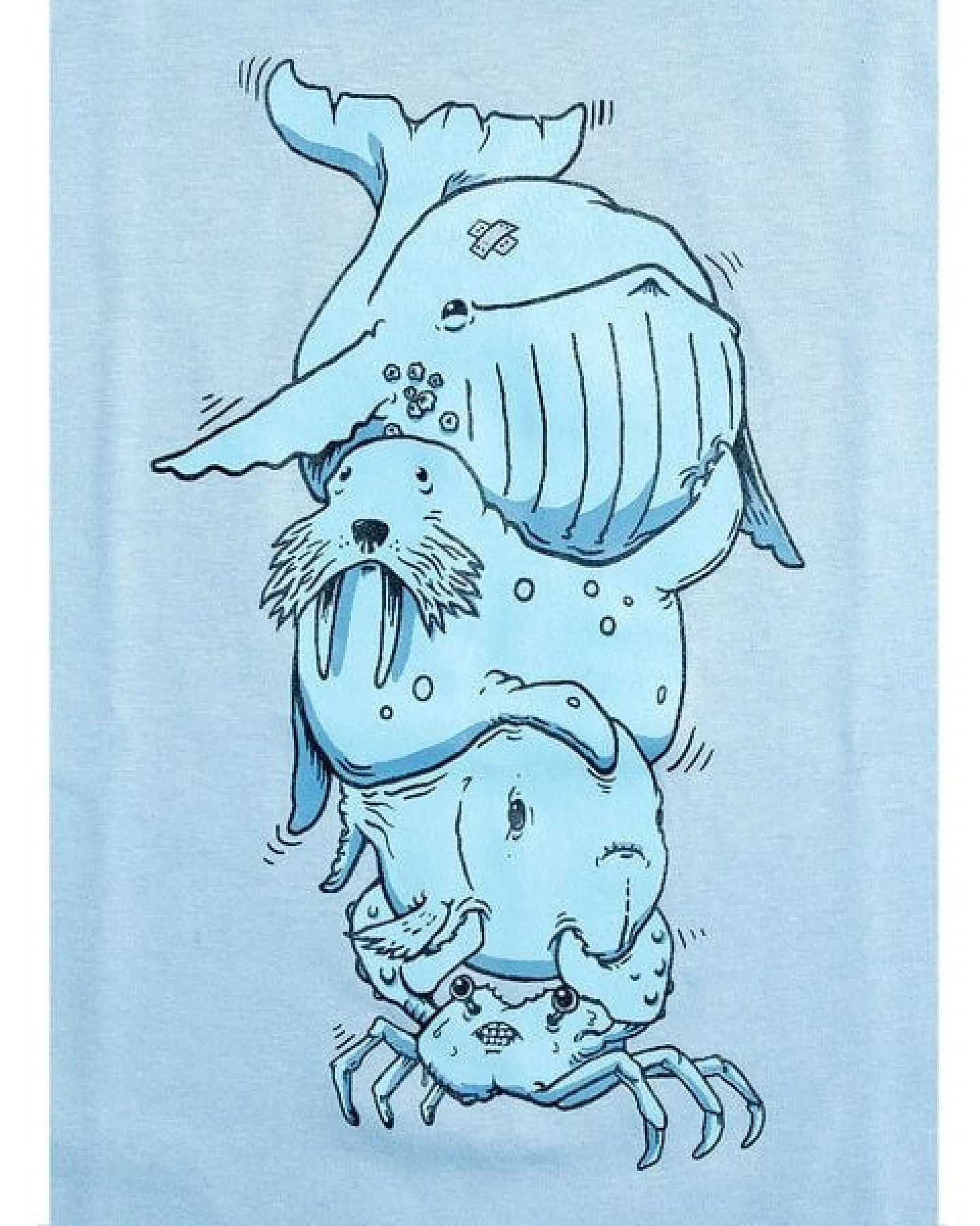 FÄDD Kinder T-Shirt Rundhals Bio-Baumwolle Die Kieler Seemusikanten Blau – Ansicht 3