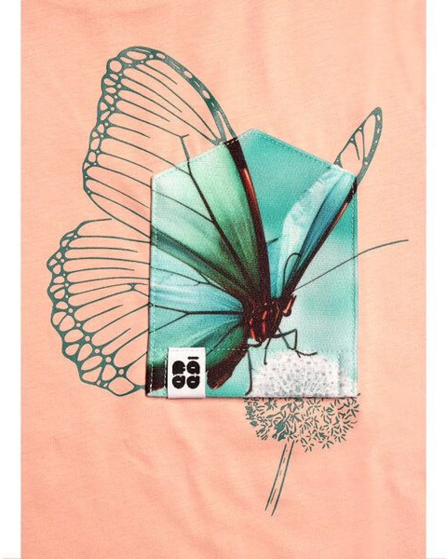FÄDD Kinder T-Shirt Rundhals Bio-Baumwolle "Butterfliege BT Kidz" Orange – Ansicht 2
