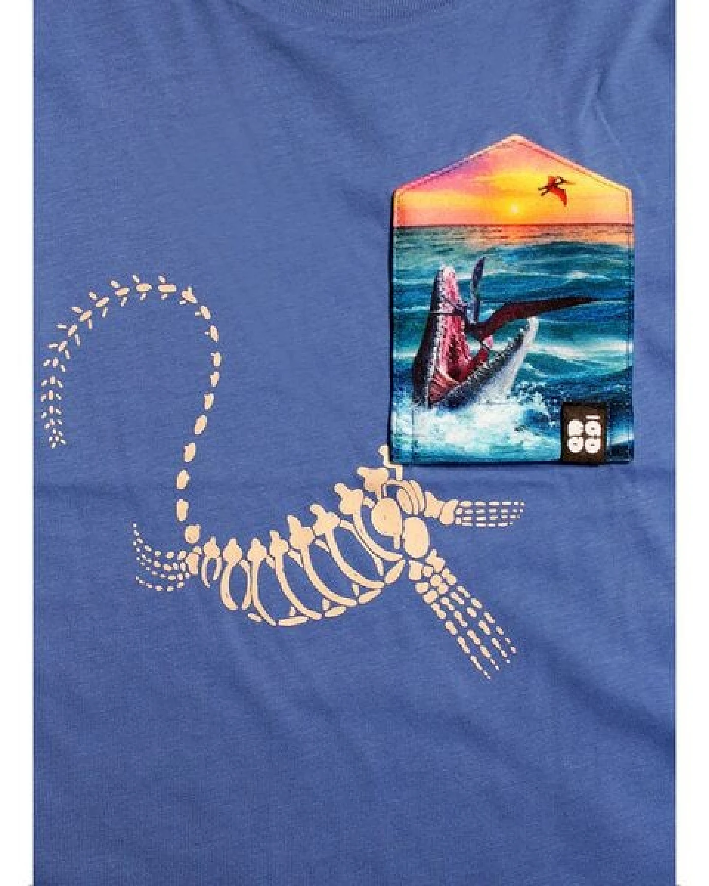 FÄDD Kinder T-Shirt Rundhals Bio-Baumwolle "Mosasaurus BT" Blau – Ansicht 2