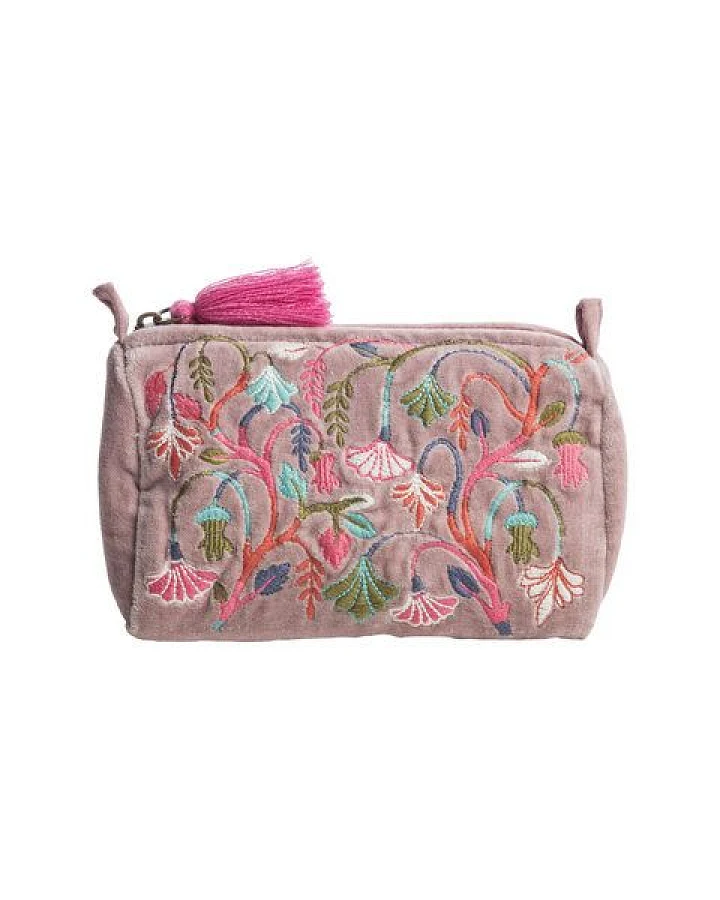 TRANQUILLO Kosmetiktasche / Samttäschchen VELVET BLOSSOMS / VELVET MEADOW (BAG309, BAG310, BAG311, BAG312)