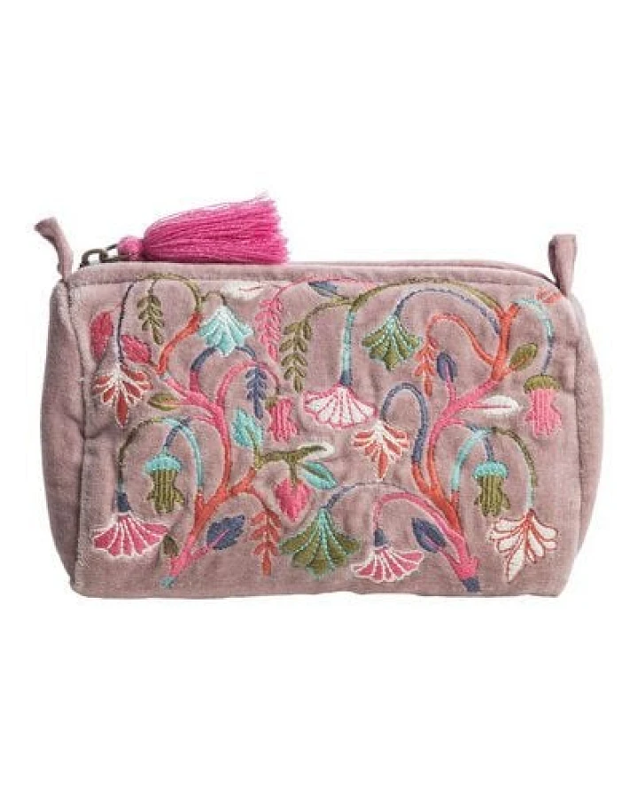 TRANQUILLO Kosmetiktasche / Samttäschchen VELVET BLOSSOMS / VELVET MEADOW (BAG309, BAG310, BAG311, BAG312)