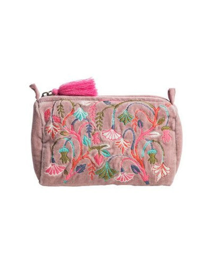 TRANQUILLO Kosmetiktasche / Samttäschchen VELVET BLOSSOMS / VELVET MEADOW (BAG309, BAG310, BAG311, BAG312)
