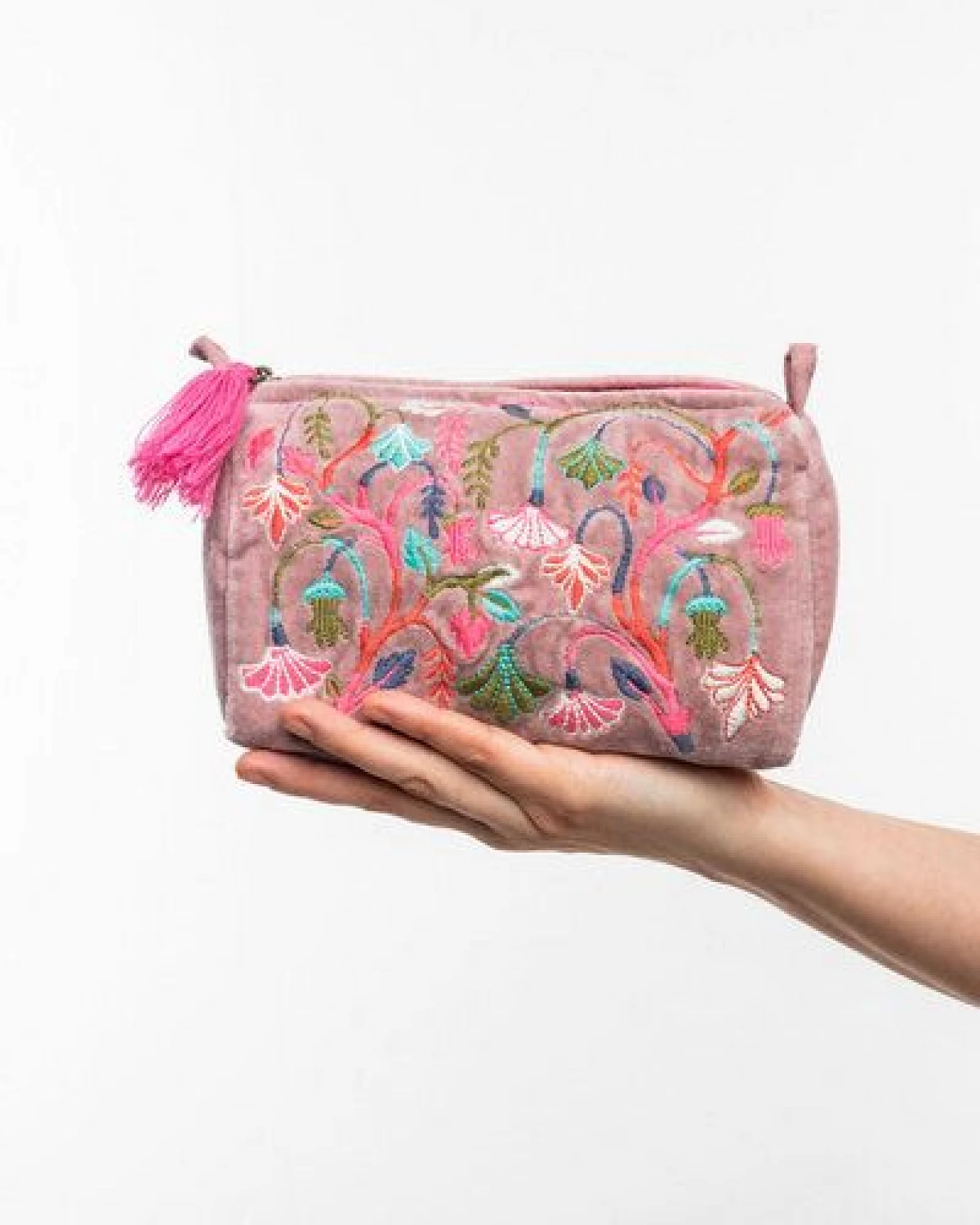 TRANQUILLO Kosmetiktasche / Samttäschchen VELVET BLOSSOMS / VELVET MEADOW (BAG309, BAG310, BAG311, BAG312) – Ansicht 4