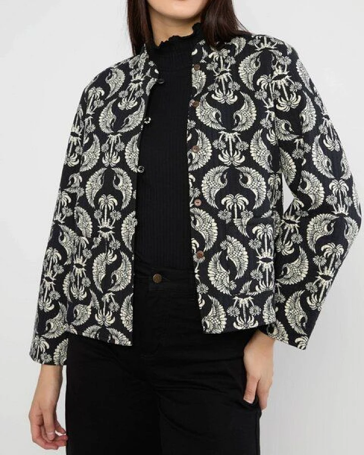 Blutsgeschwister Gemusterte Übergangsjacke Quilted Love