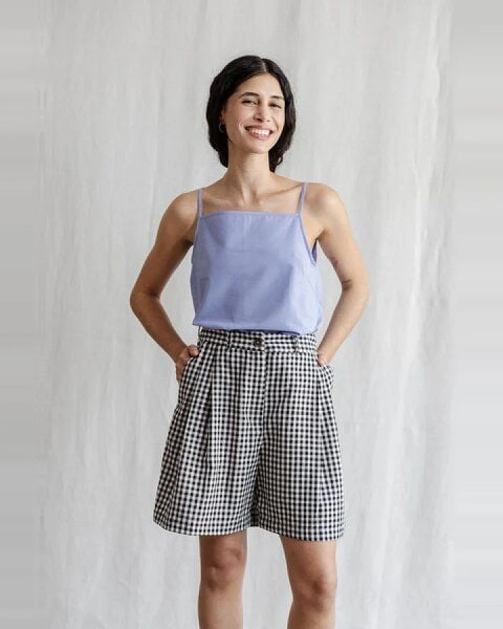 Jyoti - Fair Works Bio-Baumwoll Shorts Kamalia Kariert