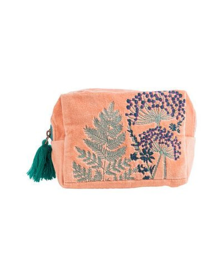 TRANQUILLO Kosmetiktasche / Samttäschchen VELVET BLOOM ART / VELVET LEAVES (BAG313 BAG314, BAG315, BAG316)