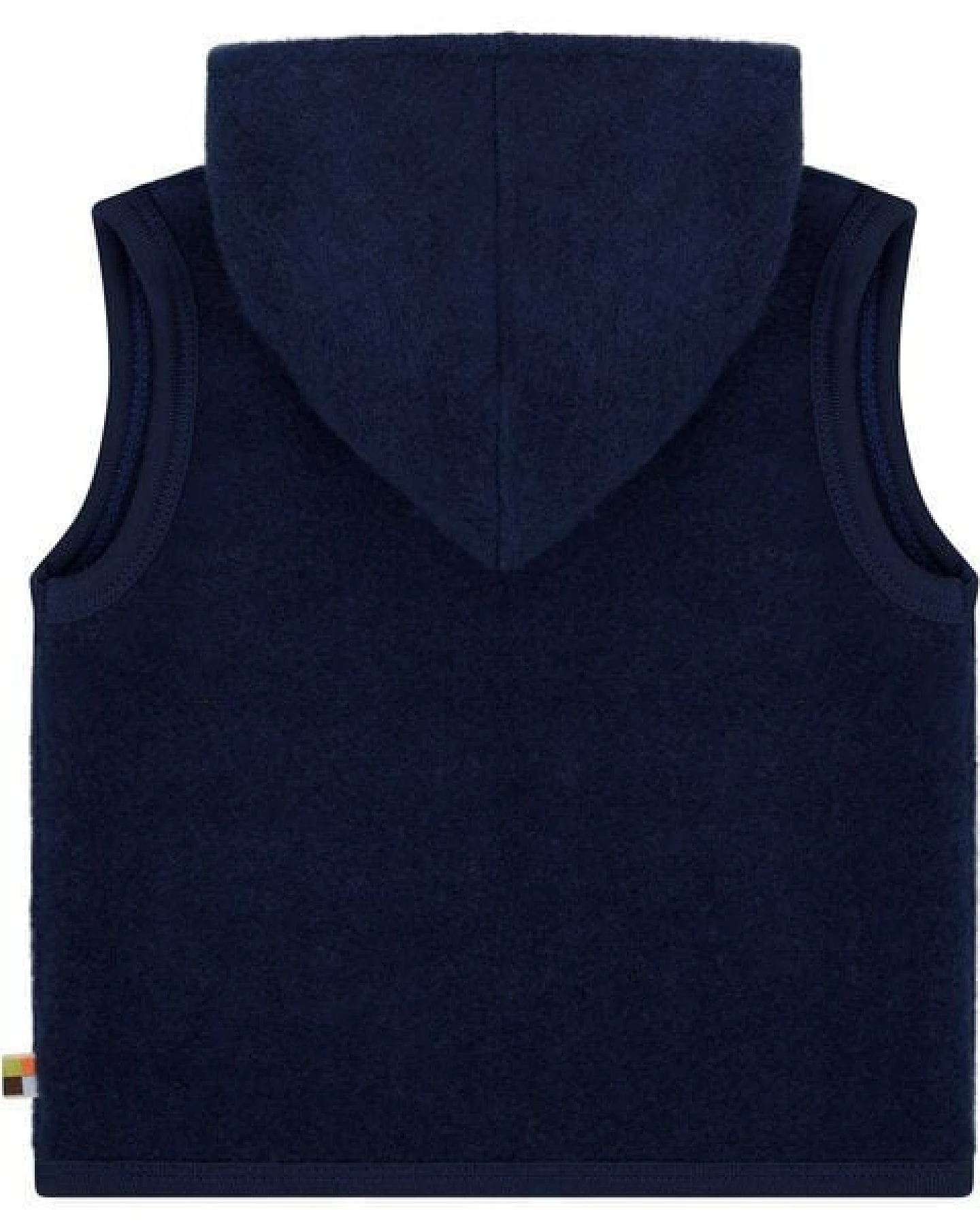 loud + proud Babys & Kinder Wollfleece-Weste mit Kapuze, GOTS-zertifiziert – Ansicht 2