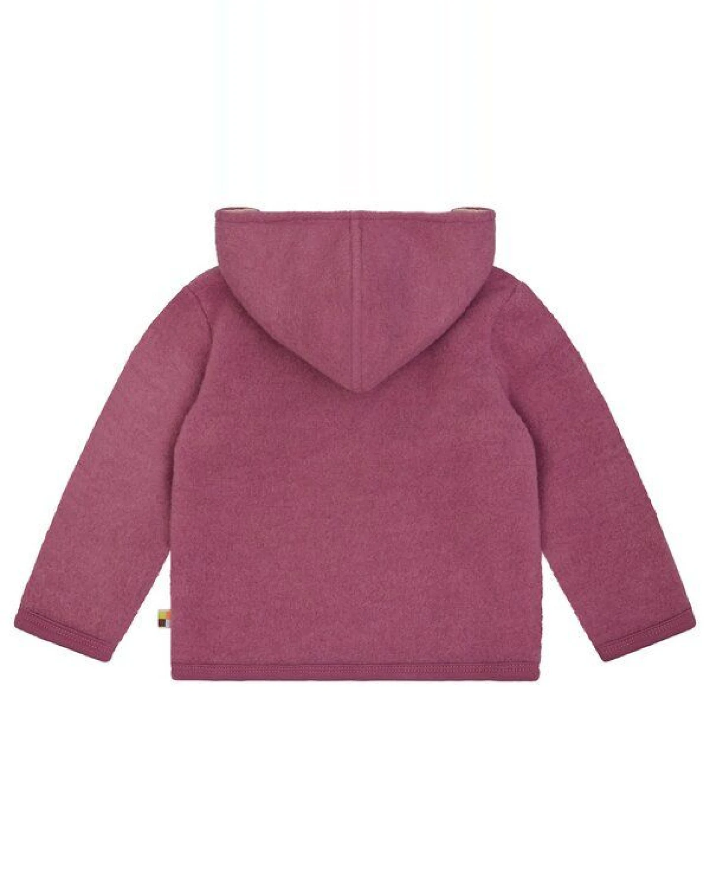 loud + proud Babys & Kinder Wollfleece-Jacke mit Kapuze, GOTS-zertifiziert – Ansicht 2