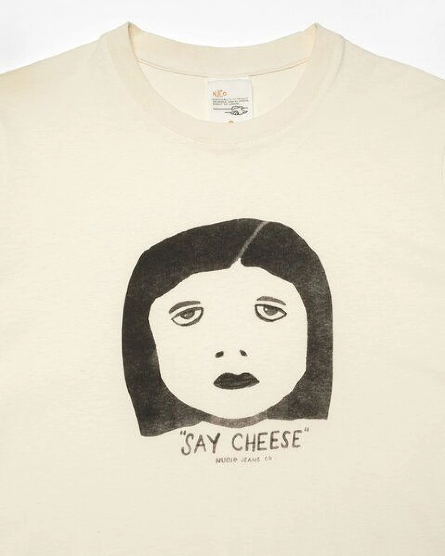 Nudie Jeans T-Shirt aus Bio-Baumwolle - Joni Say Cheese – Ansicht 3