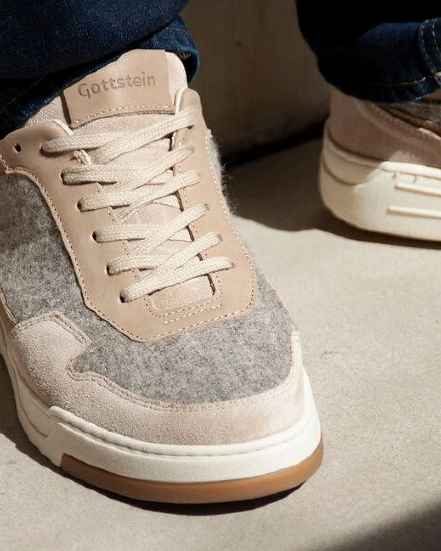 Gottstein Woll-Sneaker Flow - Nachhaltiger Wollschuh für Damen & Herren aus 100% Schurwolle & hochwertigen Wildleder - Freizeit Sneakers aus Wool - Low-Top Schnürer – Ansicht 2