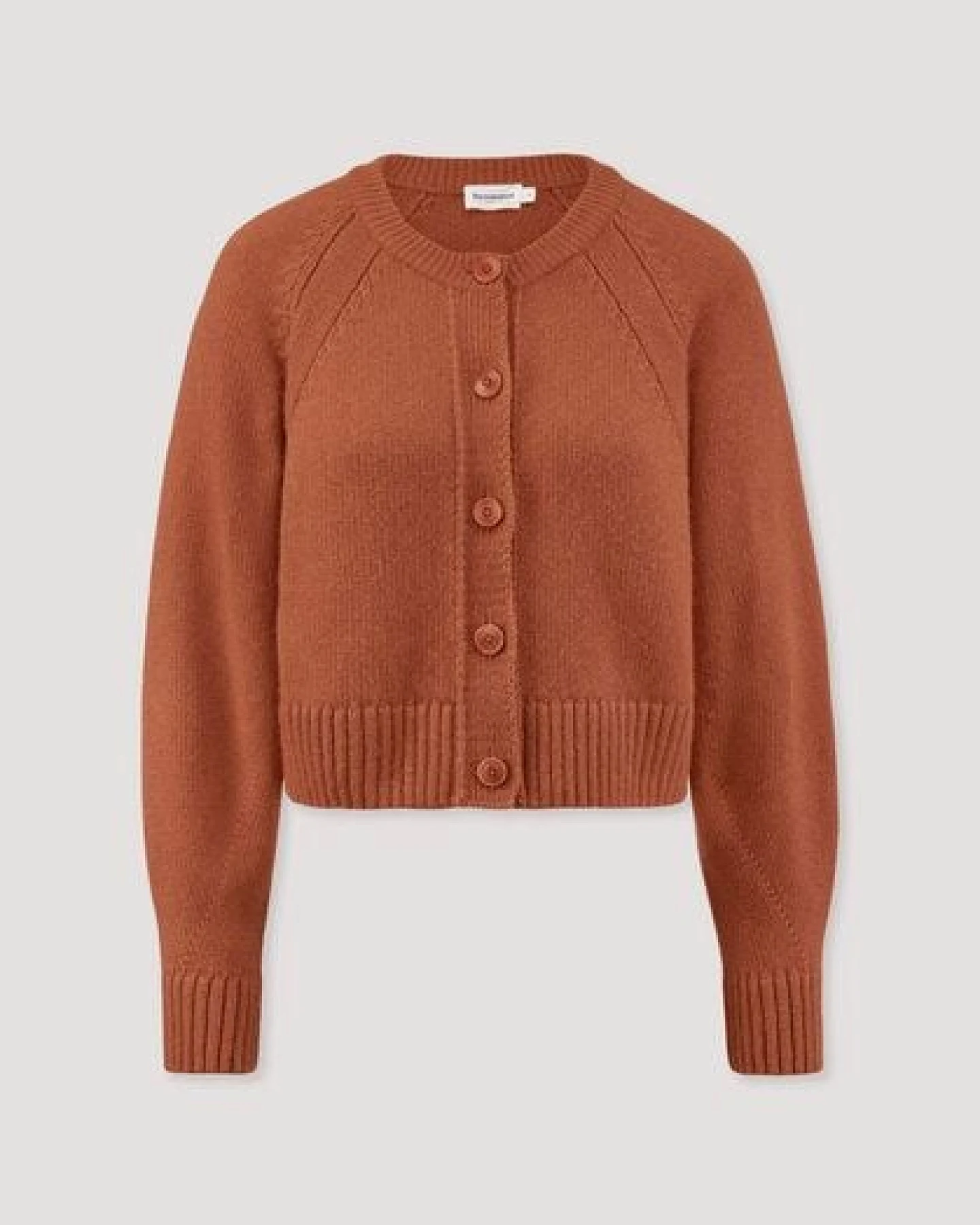hessnatur Strick Jacke Relaxed Cropped aus Bio-Merinowolle mit Bio-Baumwolle – Ansicht 4