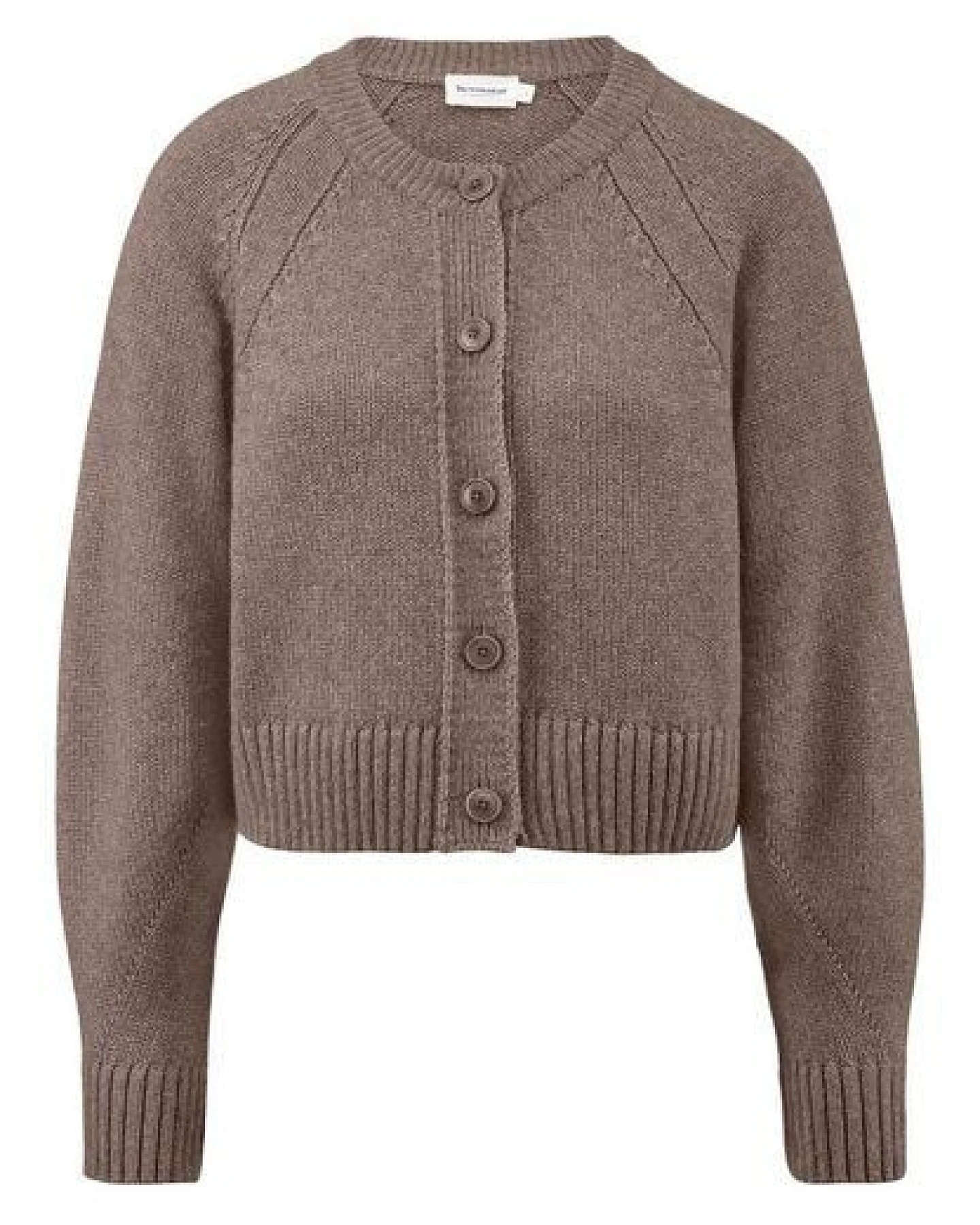hessnatur Strick Jacke Relaxed Cropped aus Bio-Merinowolle mit Bio-Baumwolle – Ansicht 3