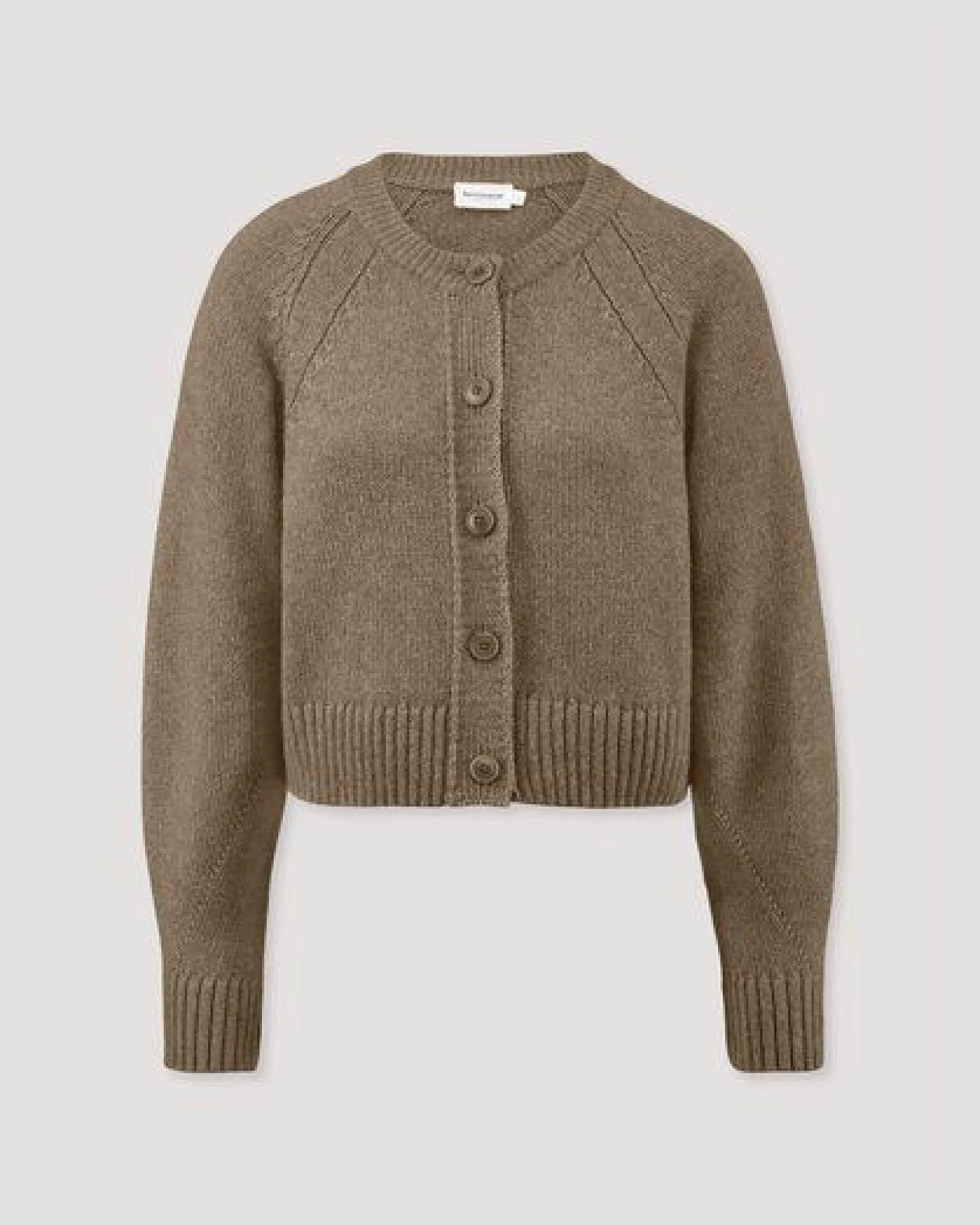 hessnatur Strick Jacke Relaxed Cropped aus Bio-Merinowolle mit Bio-Baumwolle – Ansicht 4