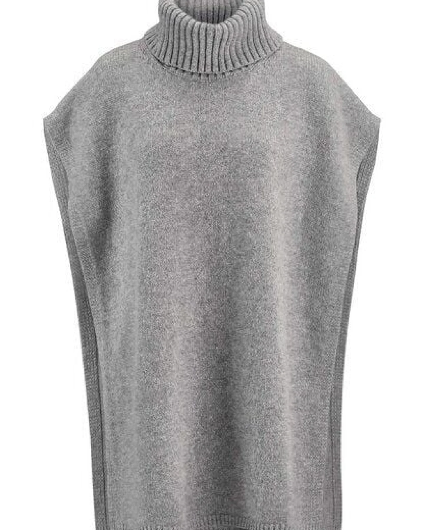 hessnatur Strick Poncho Pullover Oversize BETTER RECYCLING aus reiner Bio-Merinowolle – Ansicht 3