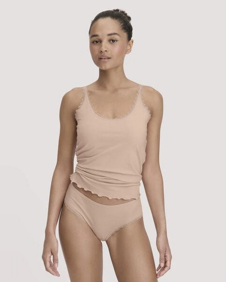 hessnatur Panty COTTON FELLING LACE aus Bio-Baumwolle