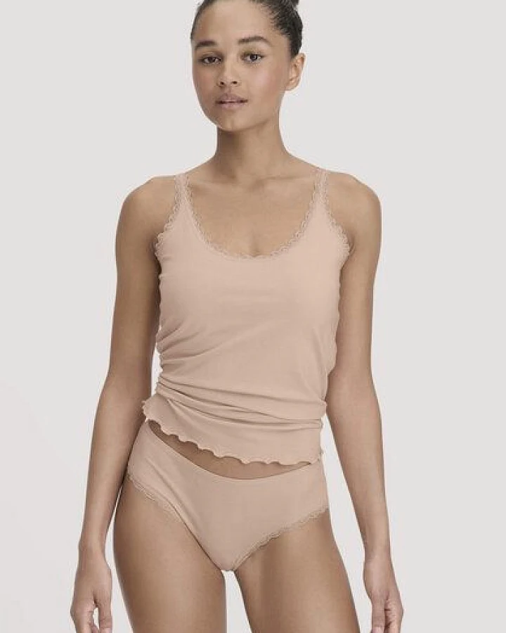 hessnatur Panty COTTON FELLING LACE aus Bio-Baumwolle