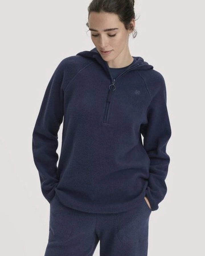 Produktseite: hessnatur Fleece Hoodie Relaxed ACTIVE LIGHT aus reiner Bio-Baumwolle