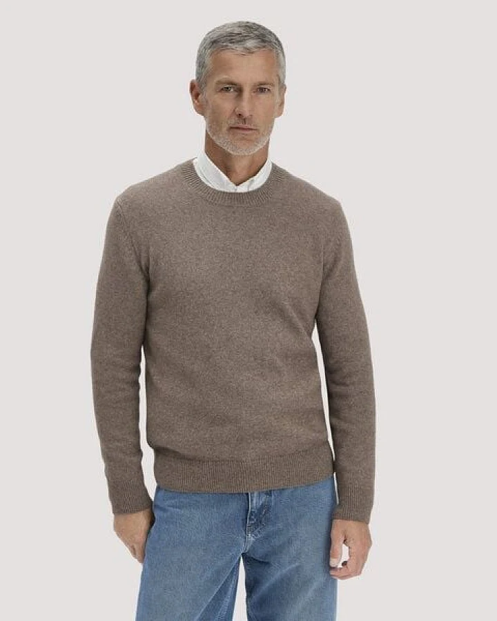 hessnatur Strick Pullover Regular aus Bio-Merinowolle mit Bio-Baumwolle