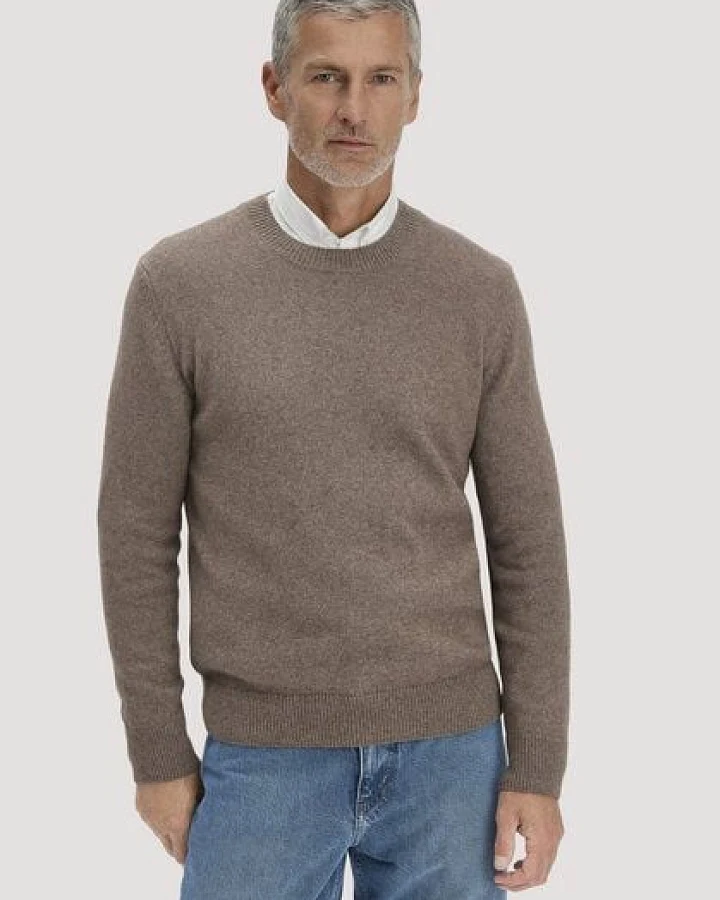 hessnatur Strick Pullover Regular aus Bio-Merinowolle mit Bio-Baumwolle
