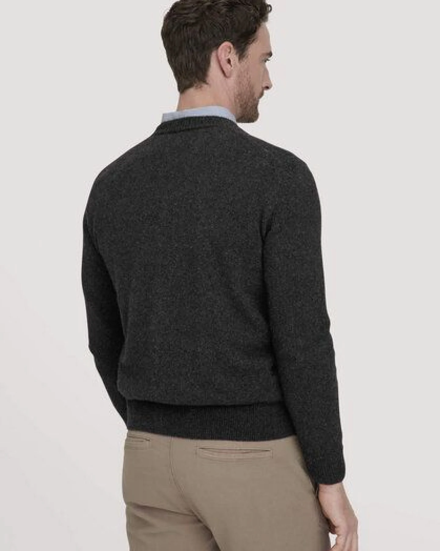 hessnatur Strick Pullover Regular aus Bio-Merinowolle mit Bio-Baumwolle – Ansicht 2