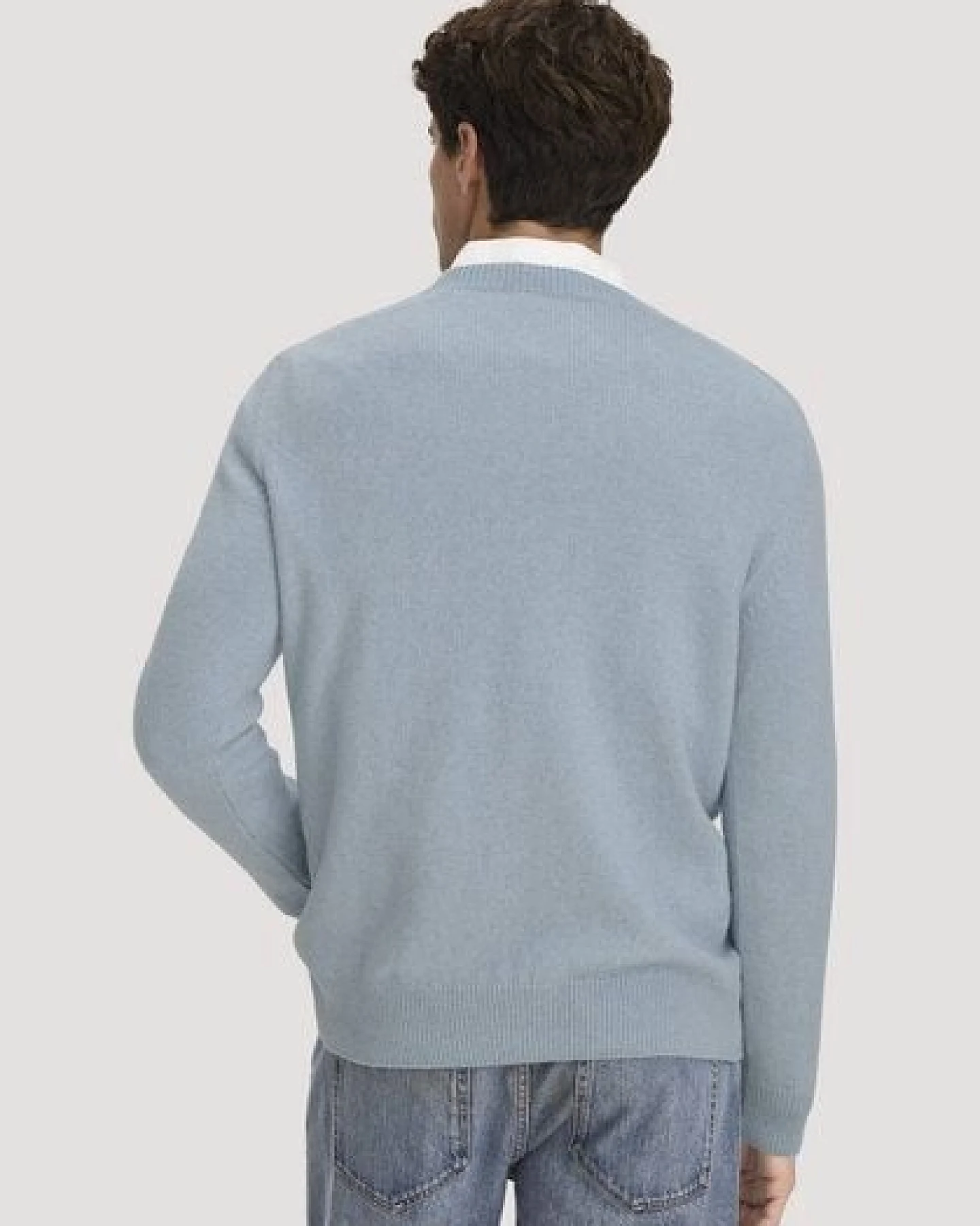 hessnatur Strick Pullover Regular aus Bio-Merinowolle mit Bio-Baumwolle – Ansicht 2