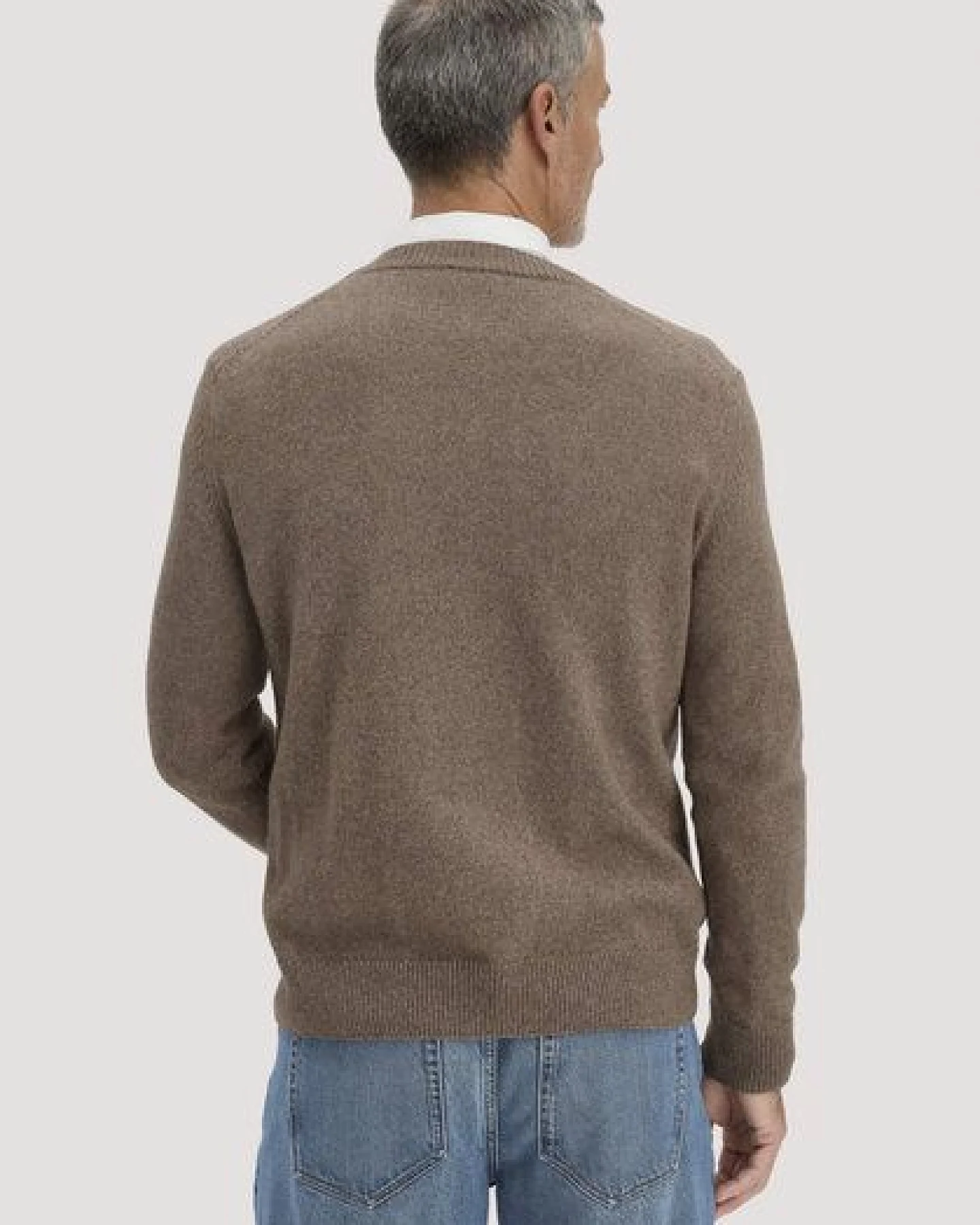 hessnatur Strick Pullover Regular aus Bio-Merinowolle mit Bio-Baumwolle – Ansicht 2