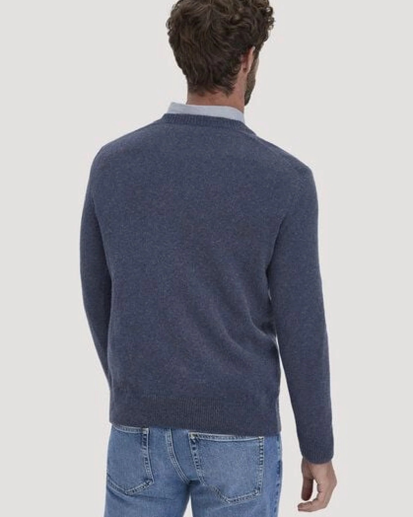 hessnatur Strick Pullover Regular aus Bio-Merinowolle mit Bio-Baumwolle – Ansicht 2