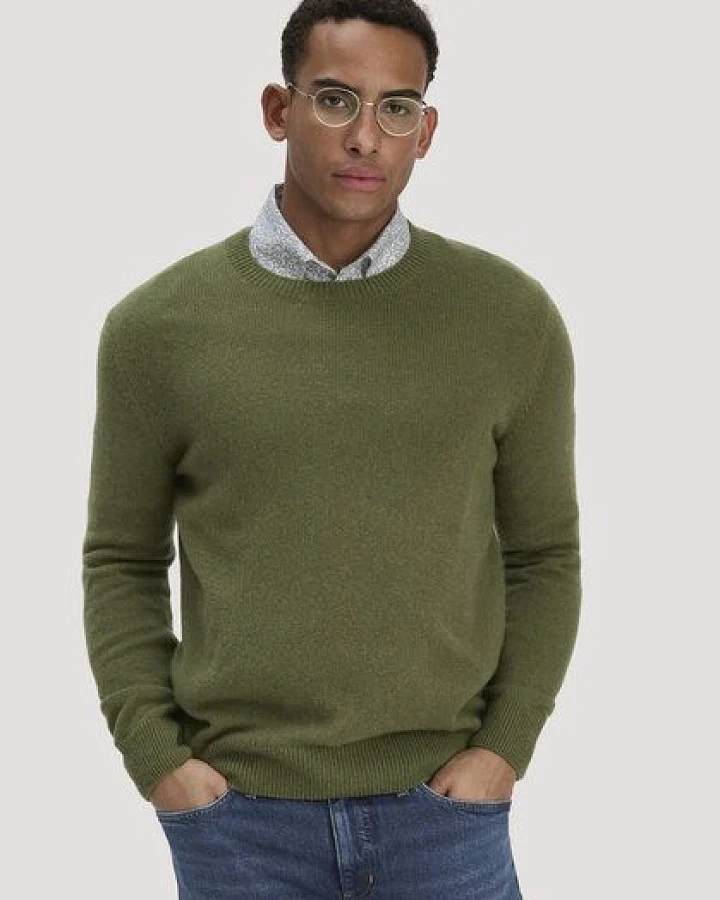 hessnatur Strick Pullover Regular aus Bio-Merinowolle mit Bio-Baumwolle