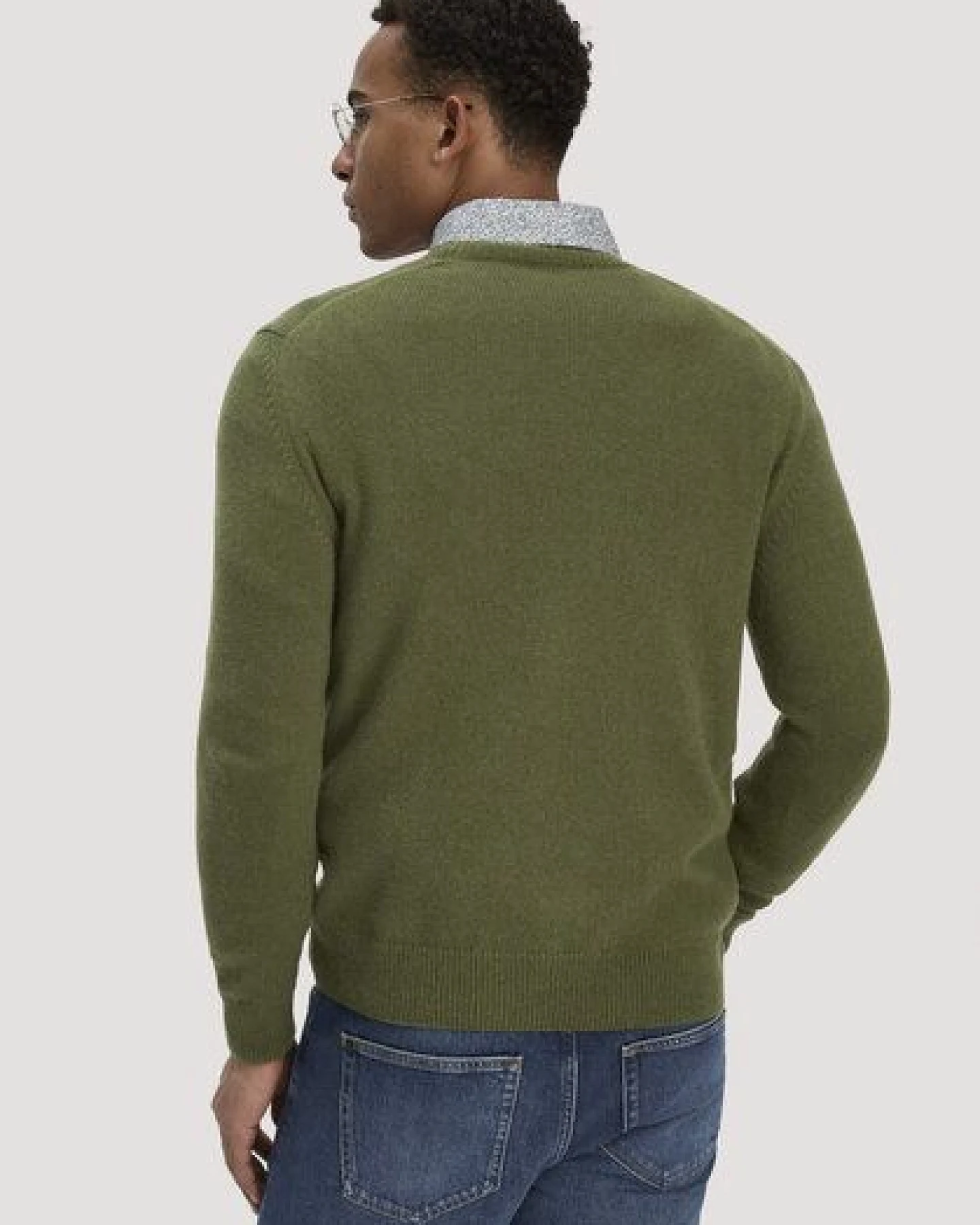 hessnatur Strick Pullover Regular aus Bio-Merinowolle mit Bio-Baumwolle – Ansicht 2