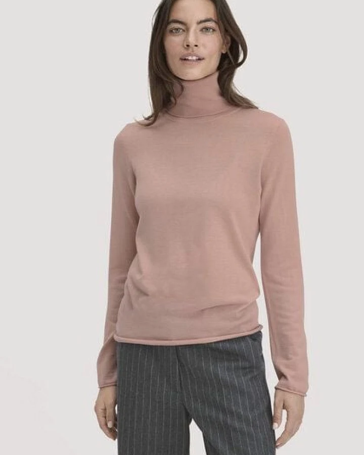 hessnatur Strick Rollkragen Pullover Slim aus reiner Bio-Merinowolle