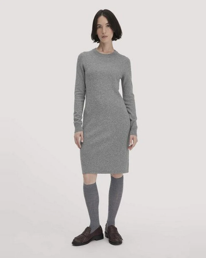 hessnatur Strick Kleid Regular aus Bio-Schurwolle mit Kaschmir