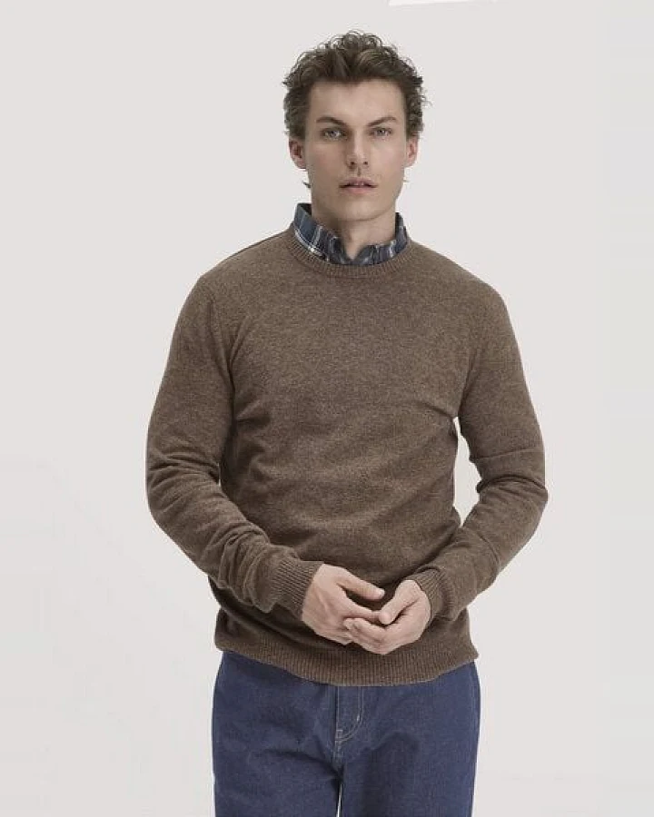 hessnatur Strick Pullover Regular aus Bio-Merinowolle mit Kaschmir