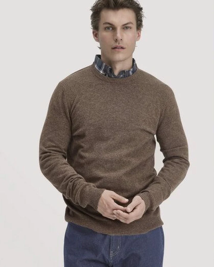 hessnatur Strick Pullover Regular aus Bio-Merinowolle mit Kaschmir