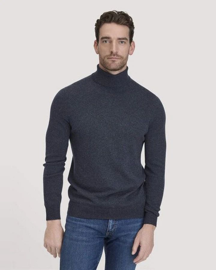 hessnatur Strick Rollkragen Pullover Regular aus Schurwolle mit Kaschmir