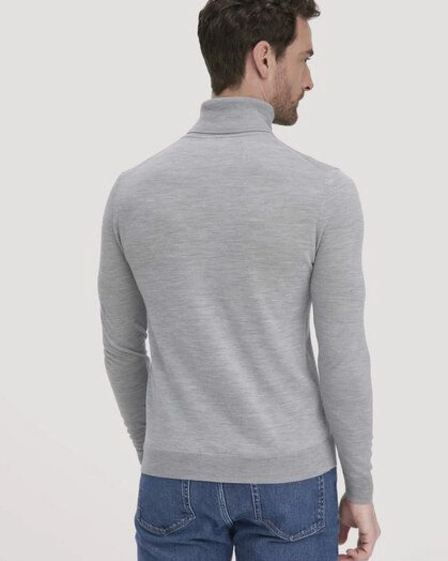 hessnatur Strick Rollkragen Pullover Regular aus reiner Bio-Merinowolle – Ansicht 2