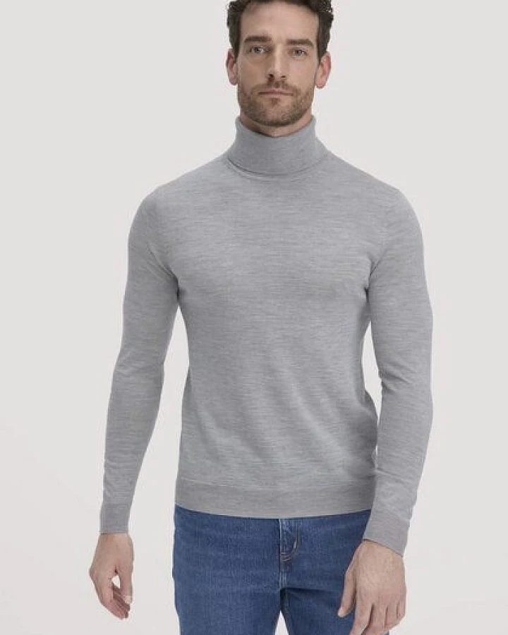 hessnatur Strick Rollkragen Pullover Regular aus reiner Bio-Merinowolle