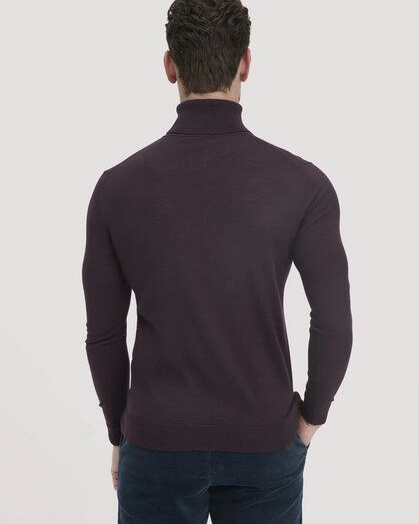 hessnatur Strick Rollkragen Pullover Regular aus reiner Bio-Merinowolle – Ansicht 2