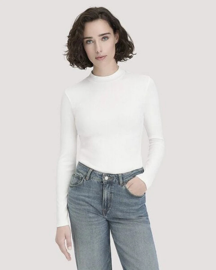 hessnatur Rib Longsleeve Slim aus Bio-Baumwolle