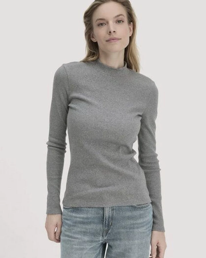 hessnatur Rib Longsleeve Slim aus Bio-Baumwolle