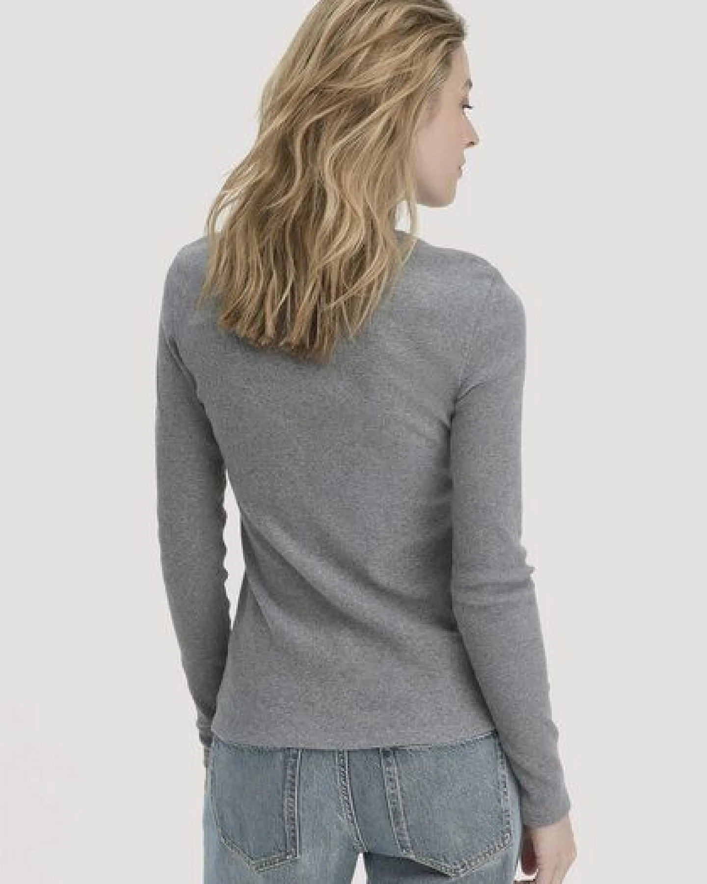 hessnatur Rib Longsleeve Slim aus Bio-Baumwolle – Ansicht 2
