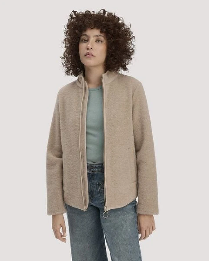 hessnatur Wollfleece Jacke Regular aus reiner Bio-Merinowolle